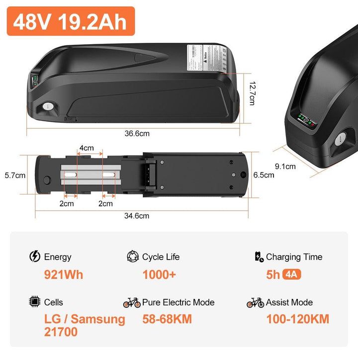 48V 19.2Ah Battery - eBikeCity